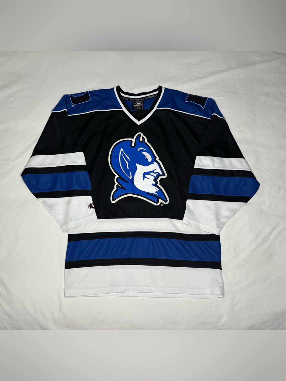 Vintage Y2K Colosseum Sports Duke Blue Devils Hockey Jersey Size L